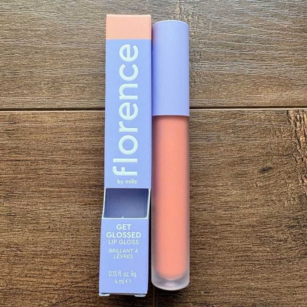 Florence By Mills GET GLOSSED Lip Gloss MINDFUL MILLS Coral 0.13oz Full Size NIB